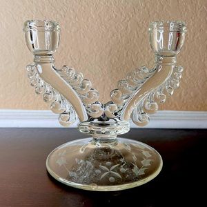 Vintage Susquehanna Double Arm Candle Holder, Taper, Dinner Table Candlelight